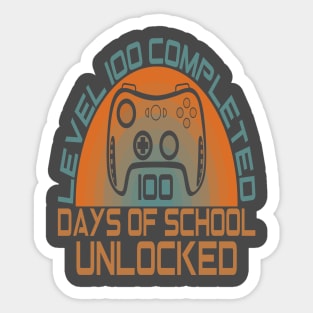 Level 100 completed 100 days of school unlocked Sticker